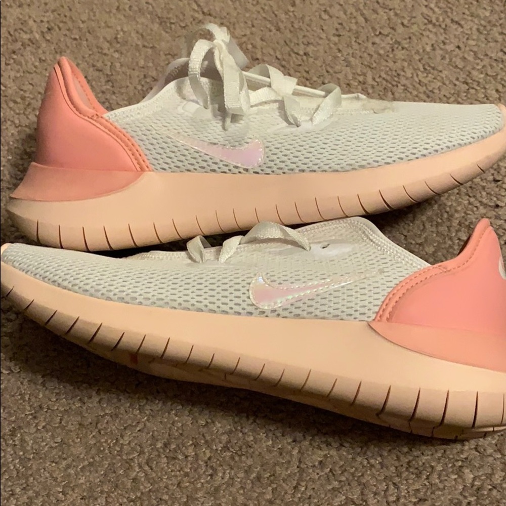 White and pink Nike